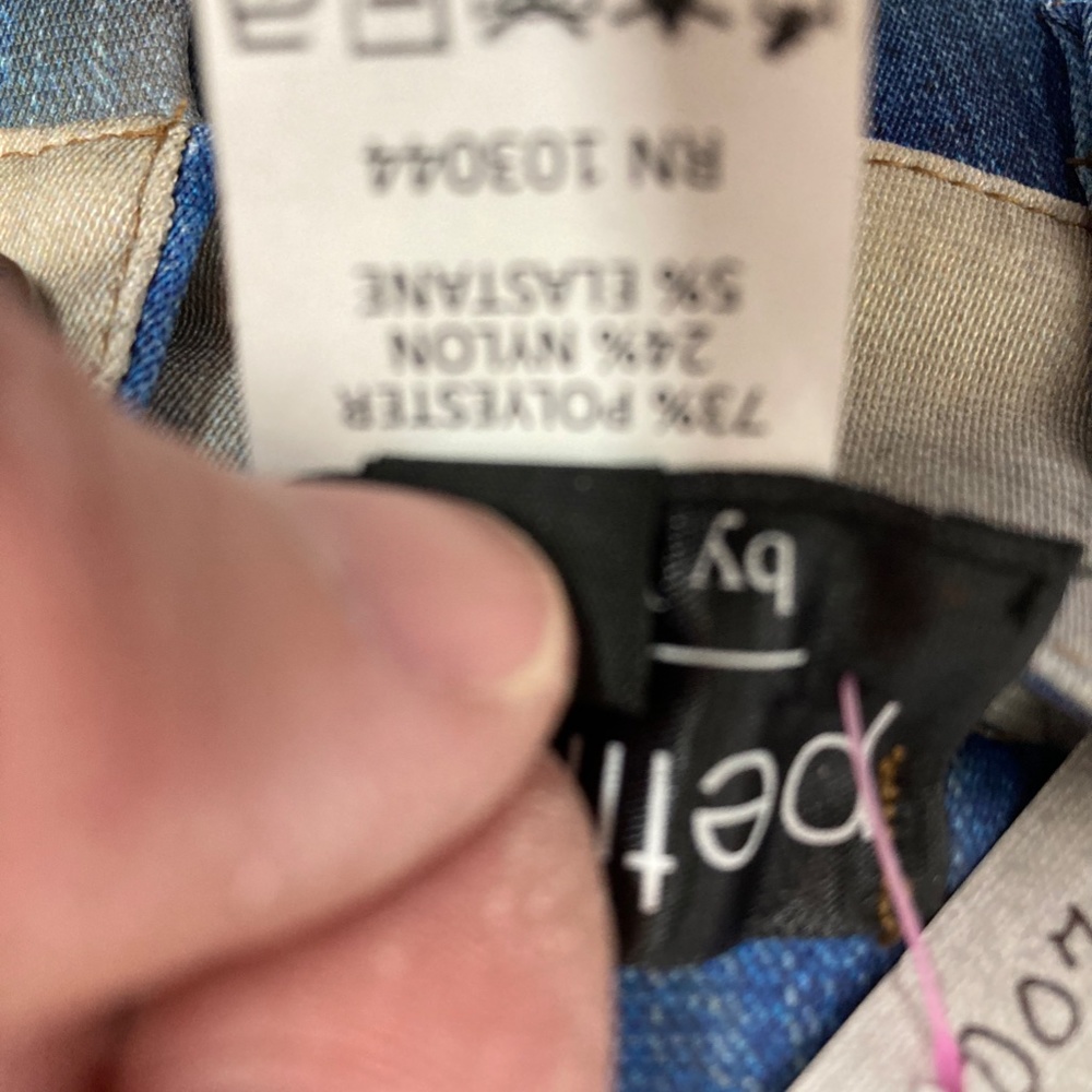 Petit Pois by Viviana G Stretch Denim Look Pant Size S,XL Patches Festival - Picture 14 of 15